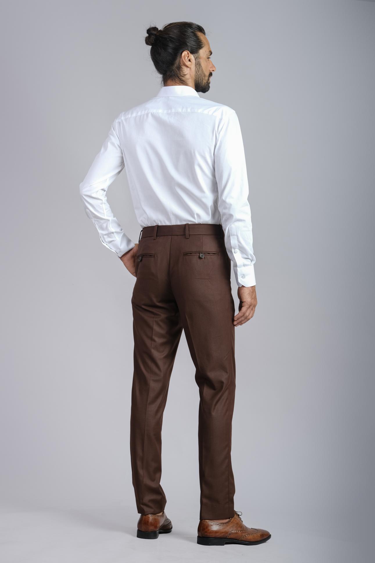 cthy LUXURY MATERIAL TROUSERS BROWN3