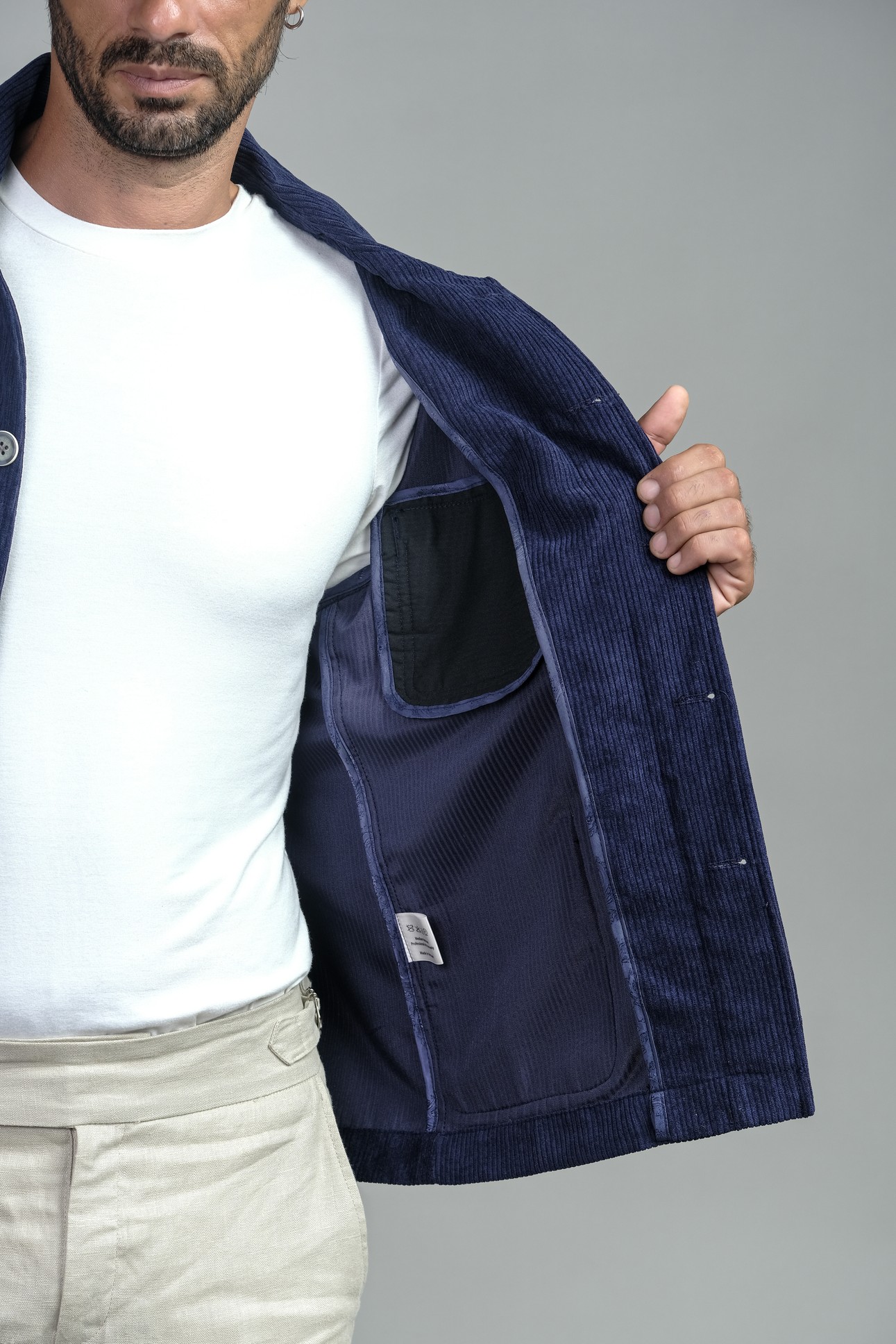 Saint Tropez Navy Corduroy Jacket | Yaly Couture Bespoke