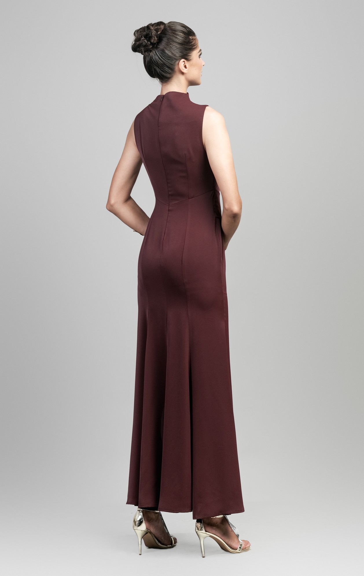 bloodstained silk dress Morgan Silky Bias Cut Dress Deep Red