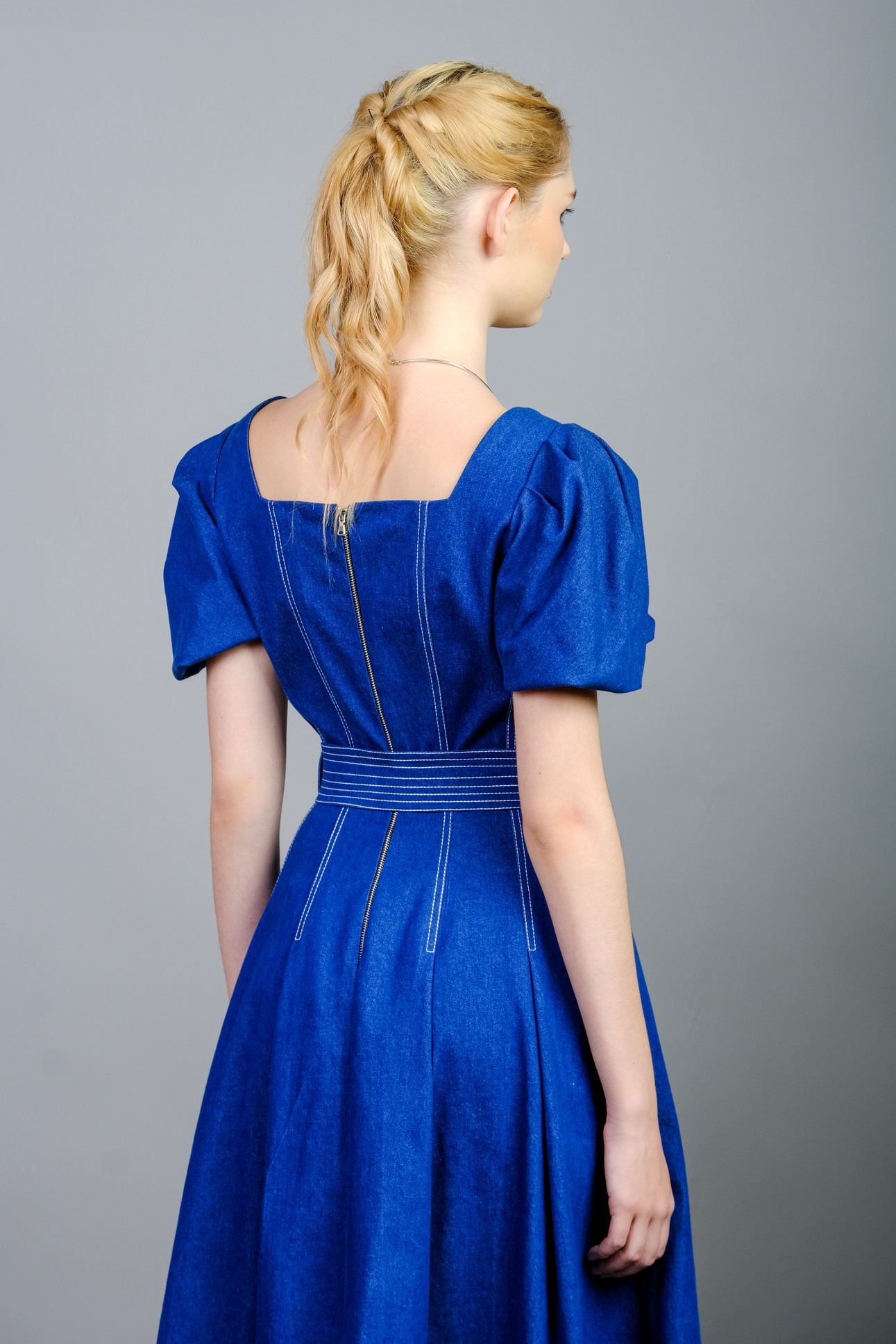 denim flare dress Jukebox Flare Mini Dress