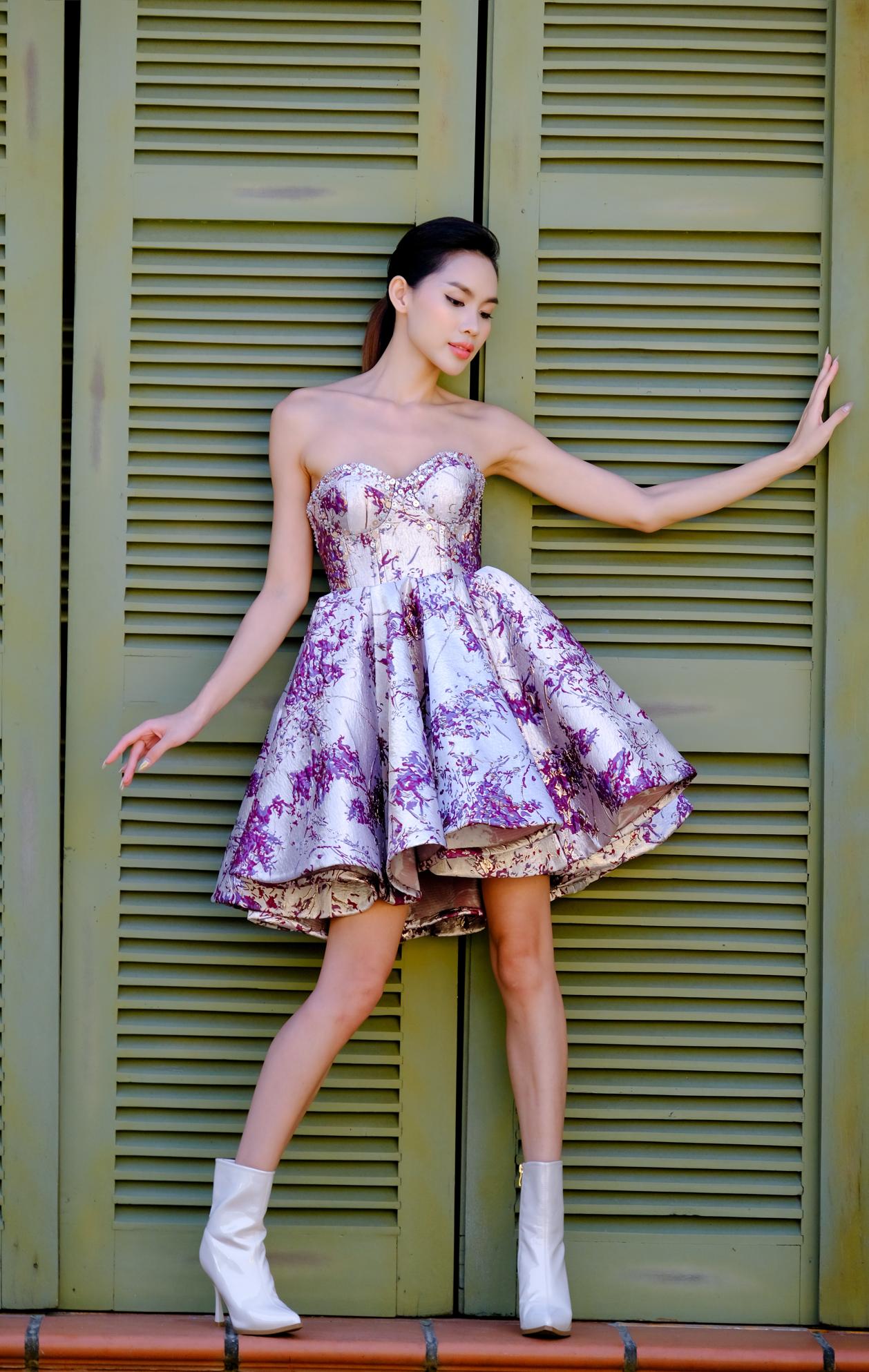 Floral Brocade Dress with Cup and Flare and Hand-crafted Beaded | Yaly  Couture Bespoke -- Unique, Modern | Yaly Couture