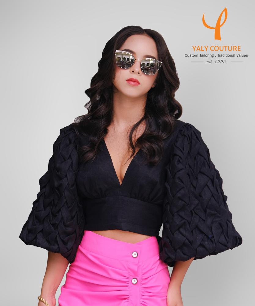 Maven Linen Top in Black