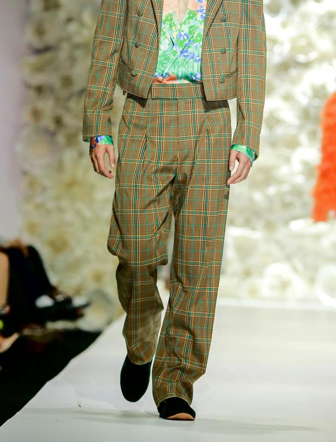 Crop Check Wool Jacket | Yaly Couture Bespoke -- Unique