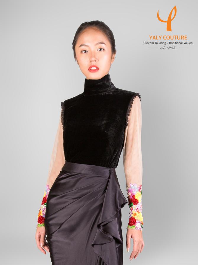 Black & White Chanel Style Bandeau Top | Yaly Couture