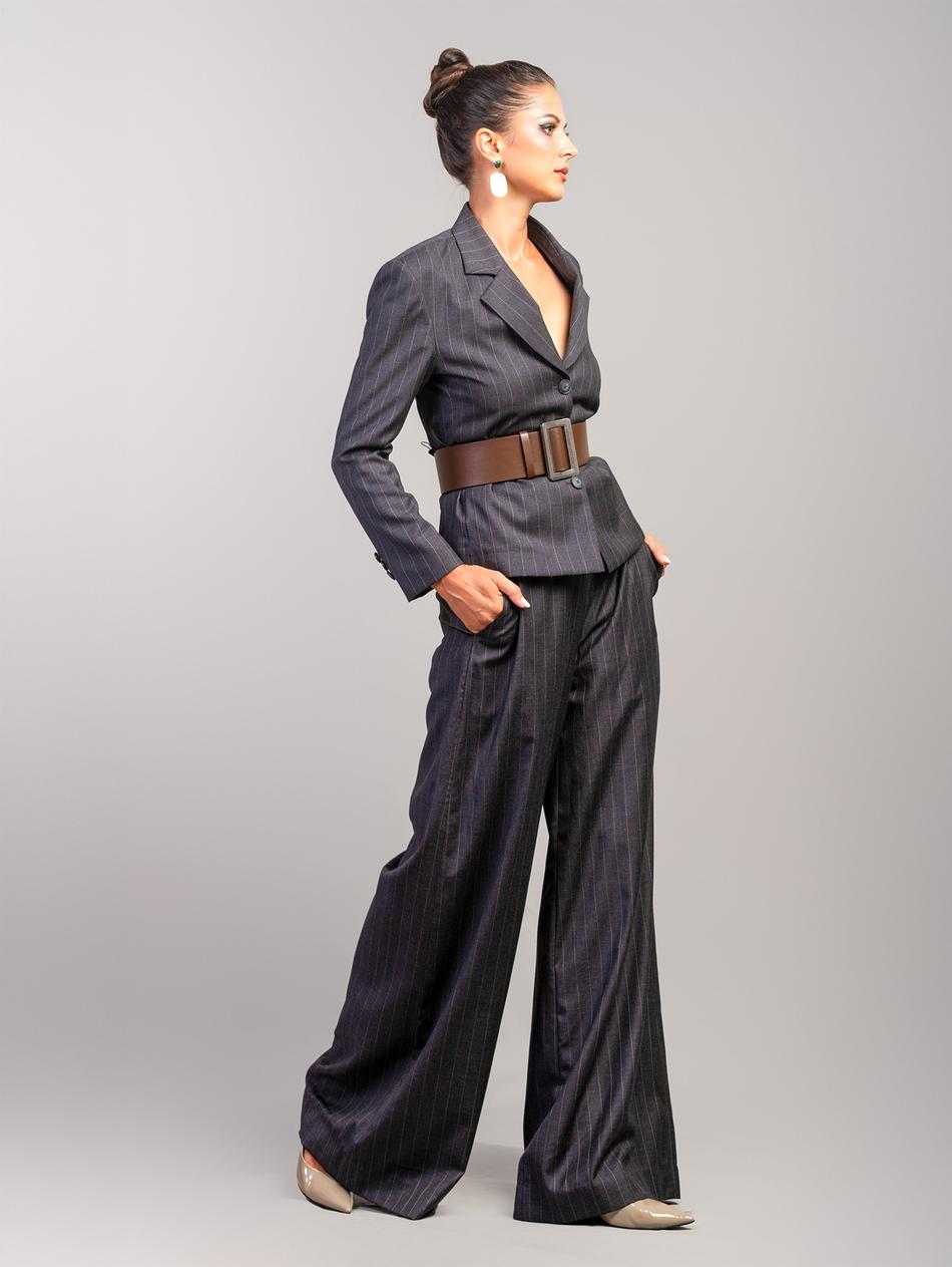 Midnight Stripes – European Navy Pinstripe 2-Piece Suit main image 0